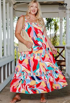 Picture of CURVY GIRL BOHEMIAN MAXI DRESS